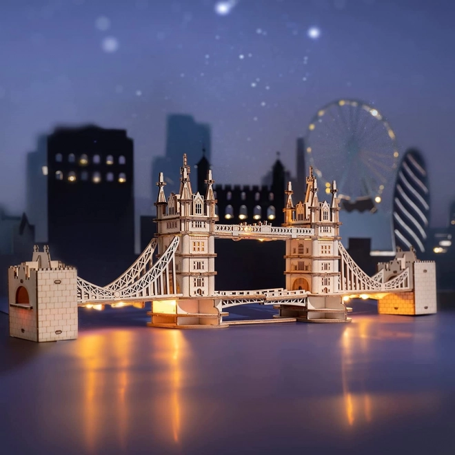 Puzzle in legno 3D Tower Bridge illuminato