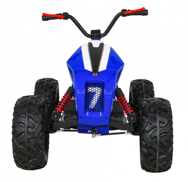 Batteria quad Lucky Seven Blu + Ruote in EVA + Avvio lento + LED + MP3 USB
