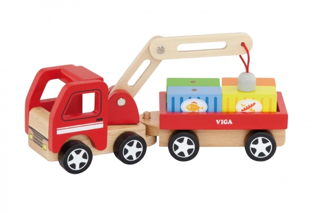 Camion gru in legno