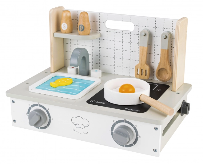 Mini cucina in legno con accessori ECOTOYS