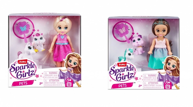 Bambola Principessa Sparkle Girlz con Animali