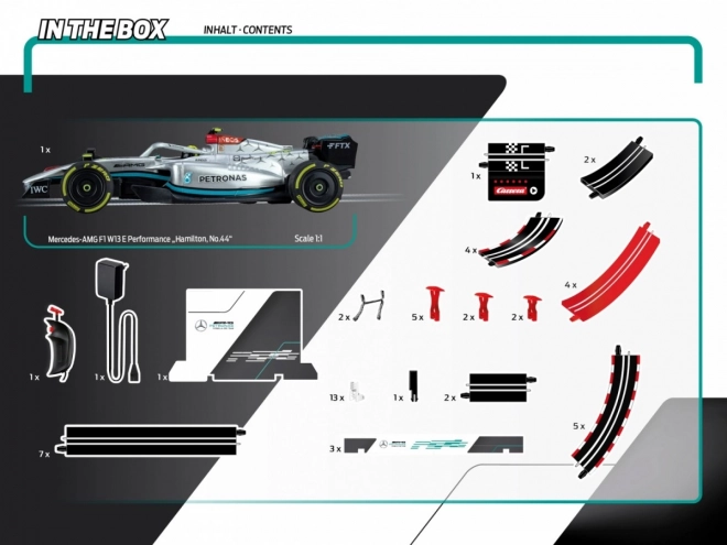 Set da corsa Carrera GO!!! Formula Qualifying Challenger Mercedes Hamilton