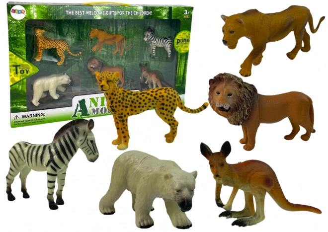 Set di figure animali selvatici africani