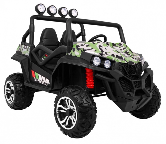 Veicolo Fuoristrada per Bambini Grand Buggy 4x4 con Mimetizzazione, Illuminazione LED e Radio MP3