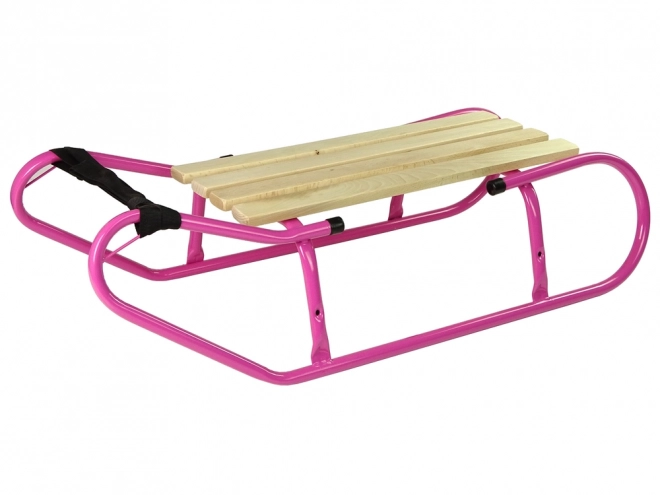 Sled con schienale e cintura rosa