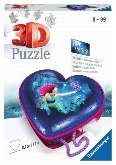 Puzzle 3D cuore Sirena