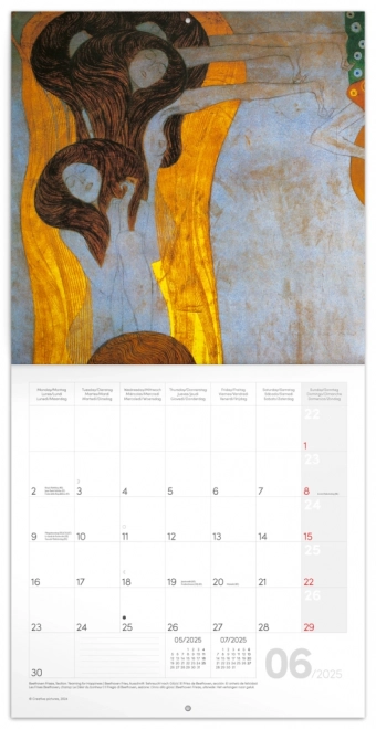 Calendario Notique con Appunti Gustav Klimt 2025