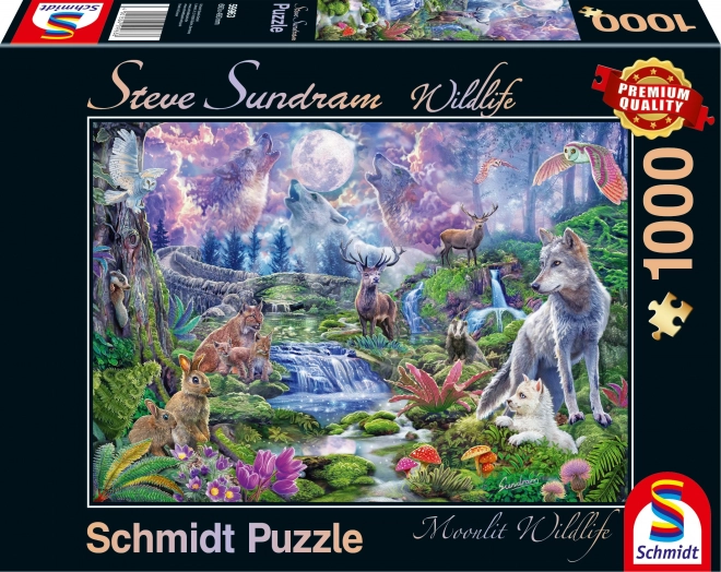 Puzzle Schmidt Natura Selvaggia: Animali al Chiar di Luna 1000 Pezzi