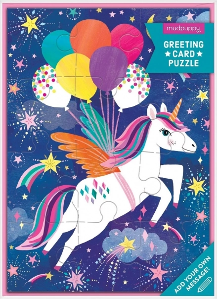 Puzzle con unicorno con augurio