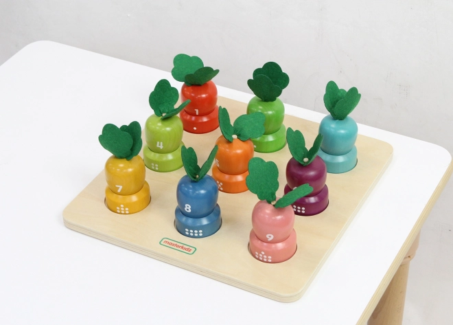 Tabella educativa legno MASTERKIDZ numeri e colori Montessori