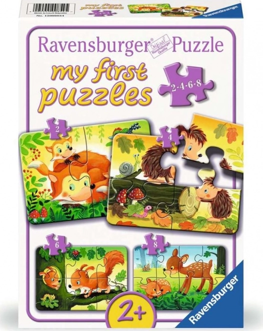 Ravensburger le mie prime puzzle animali del bosco 4 in 1