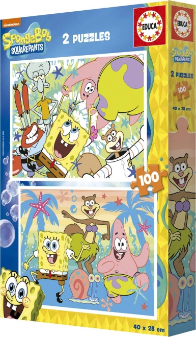 Puzzle SPONGEBOB Set 2x100 Pezzi