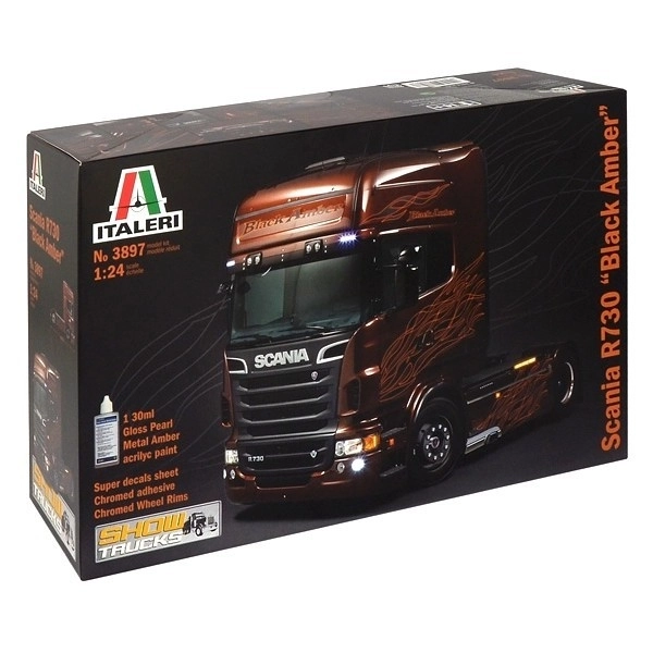 Scania R730 Black Amber modellino