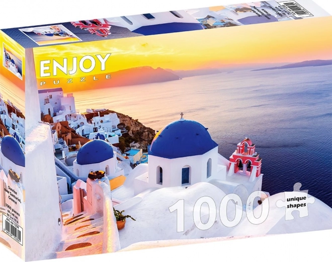 Puzzle Tramonto su Santorini, Grecia 1000 pezzi