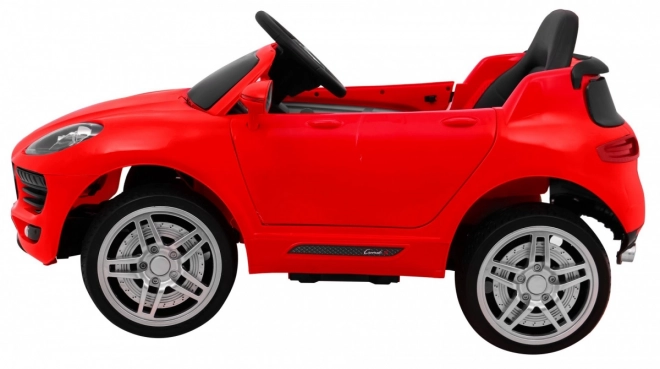 Auto a batteria Turbo-S per bambini Rosso + Telecomando + Avvio lento + Ruote EVA + Radio MP3