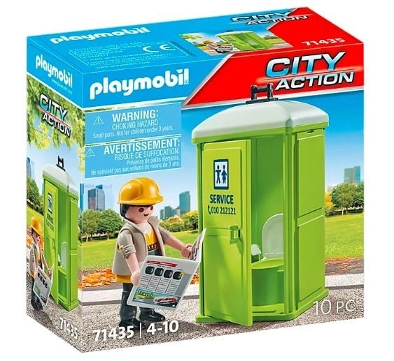 Set con personaggio City Action Toilette mobile