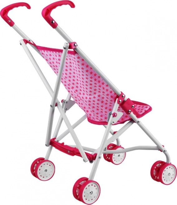 Carrello Passeggino per Bambole Rosa con Stelle