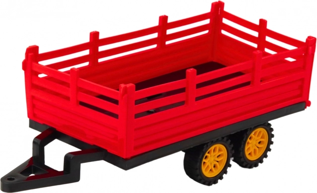 Trattore agricolo telecomandato con rimorchio rosso
