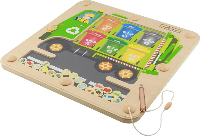 Tabella Magnetica Masterkidz Classificazione dei Rifiuti Camion da Riciclaggio Montessori