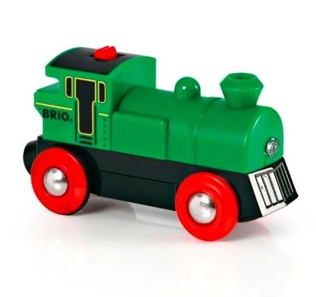 Locomotiva a vapore verde Brio