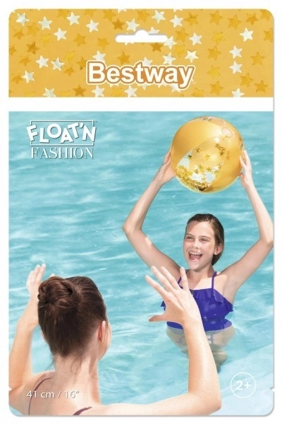 Pallone da spiaggia gonfiabile glamour oro 41 cm