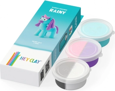 Masa Hey Clay Unicorni 3 confezioni, Piovosa