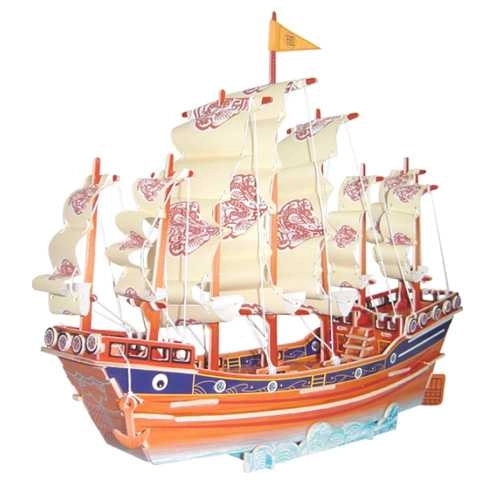 Puzzle 3D colorata barca a vela Woodcraft