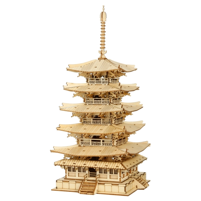 Puzzle 3D in legno Pagoda a cinque piani