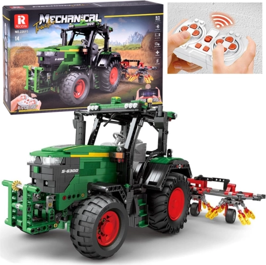 set di costruzione trattore radiocomandato con erpici 1664 pezzi