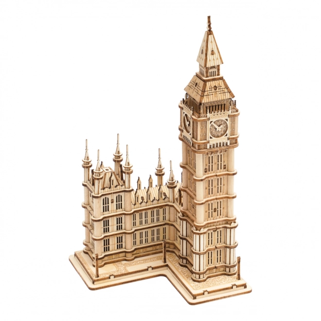 Puzzle 3D in legno Torre dell'Orologio Big Ben illuminata