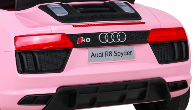 Auto elettrico per bambini Audi R8 rosa con telecomando