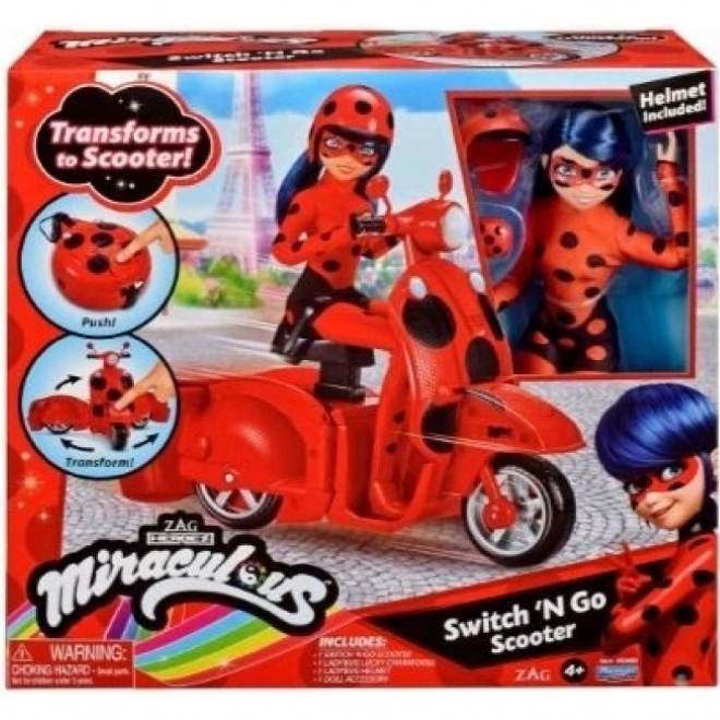 Miraculous Scooter e Bambola Lucky Charm Playset