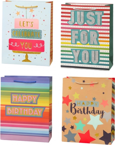 Borsa regalo Happy Birthday 23 x 18 x 10 cm