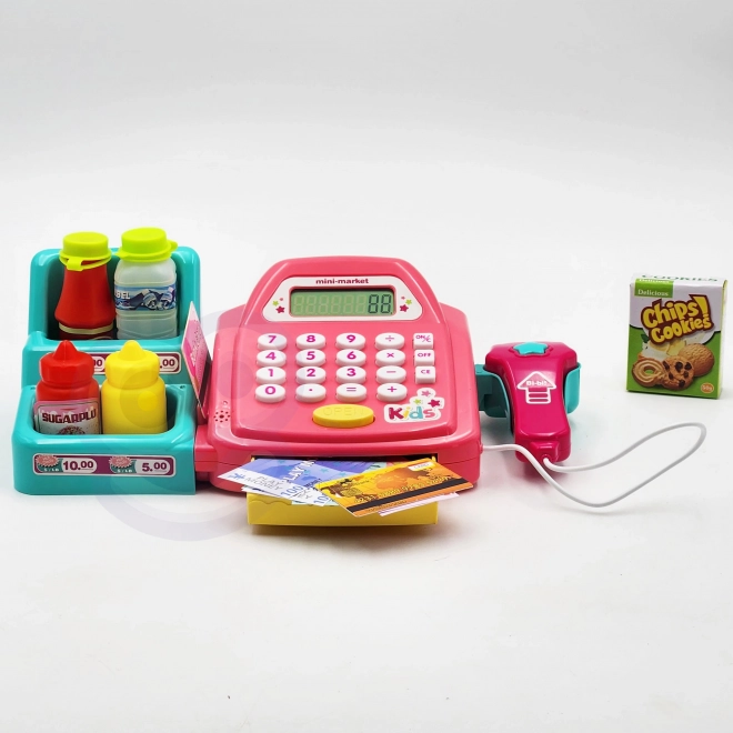WOOPIE Cassa dei bambini con scaffale e accessori rosa