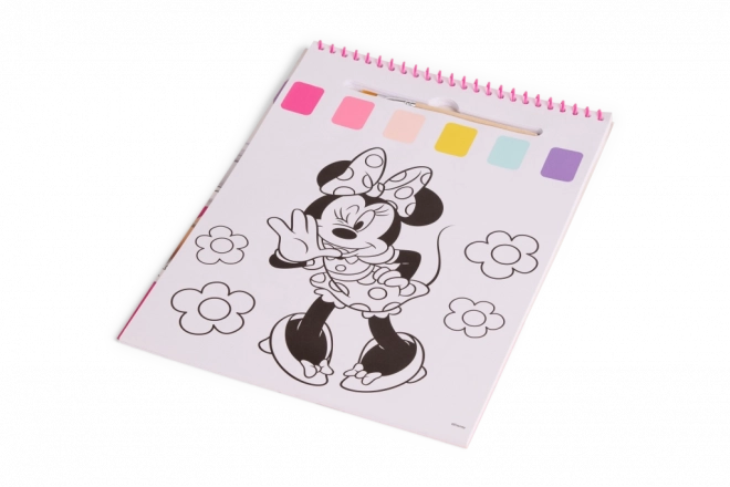 Libro da colorare Disney Minnie con acquerelli