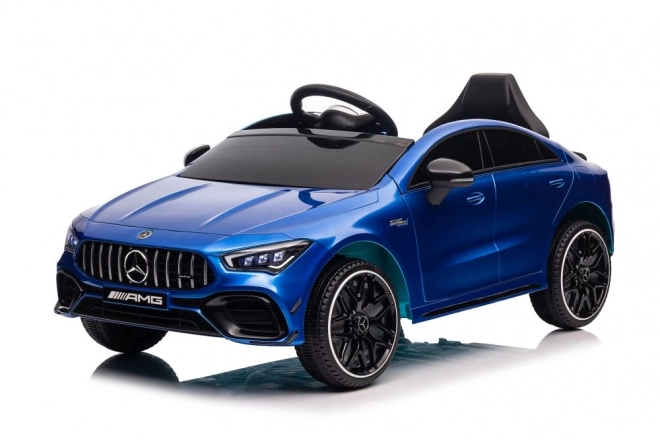 Auto a batteria Mercedes CLA 45s AMG blu metallizzato 4x4