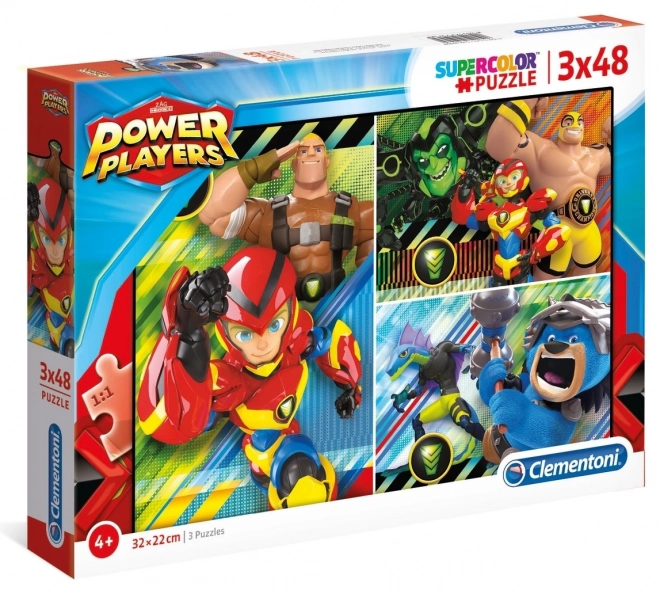 Puzzle Power Players 3x48 pezzi