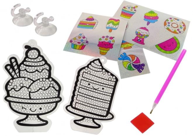 Ricamo di diamante Kit creativo Adesivi Applicazione diamanti Dolci