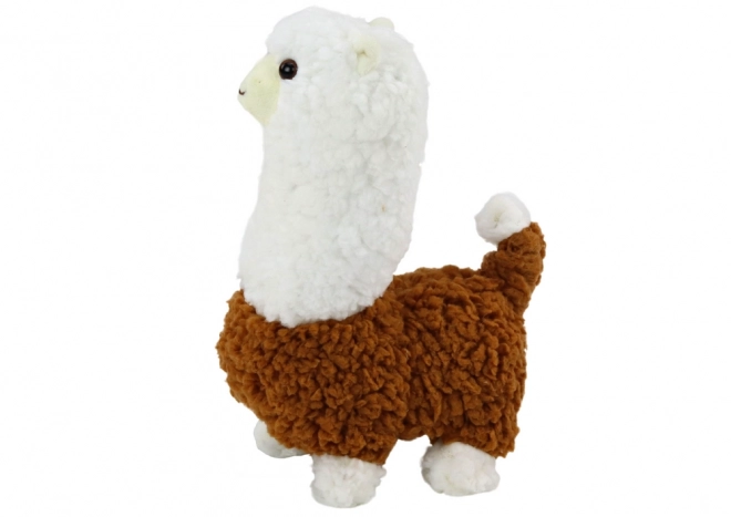 Lama interattiva giocattolo alpaca marrone 23 cm