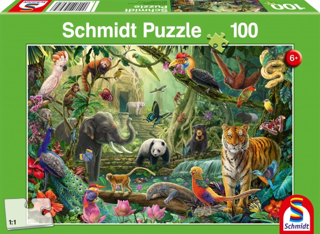 Puzzle giungla colorata 100 pezzi