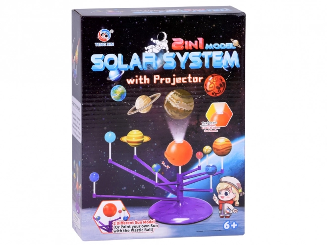 Kit educativo 2 in 1 sistema solare con proiettore