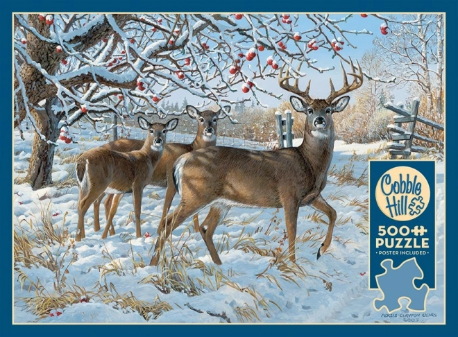 Puzzle Cervo Inverno 500 Pezzi