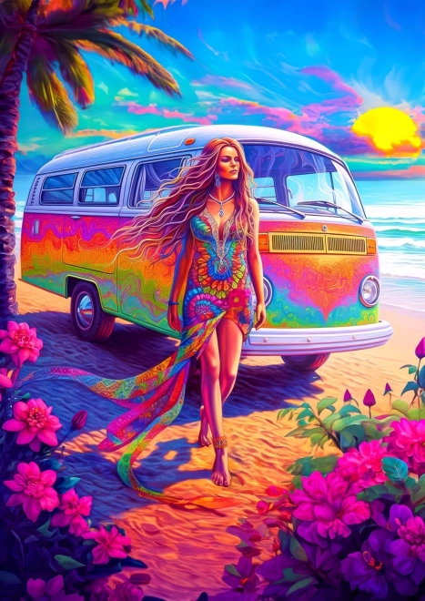 Puzzle hippy nel cuore 1000 pezzi