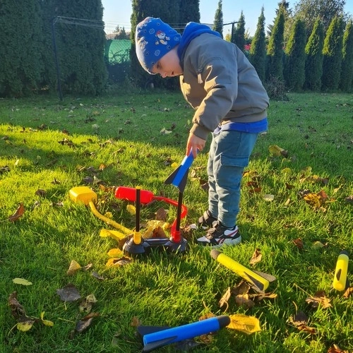 Lanciatore di razzi in schiuma doppio per bambini