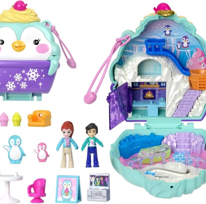 Polly Pocket Casetta Compatta di Ghiaccio con Pinguini