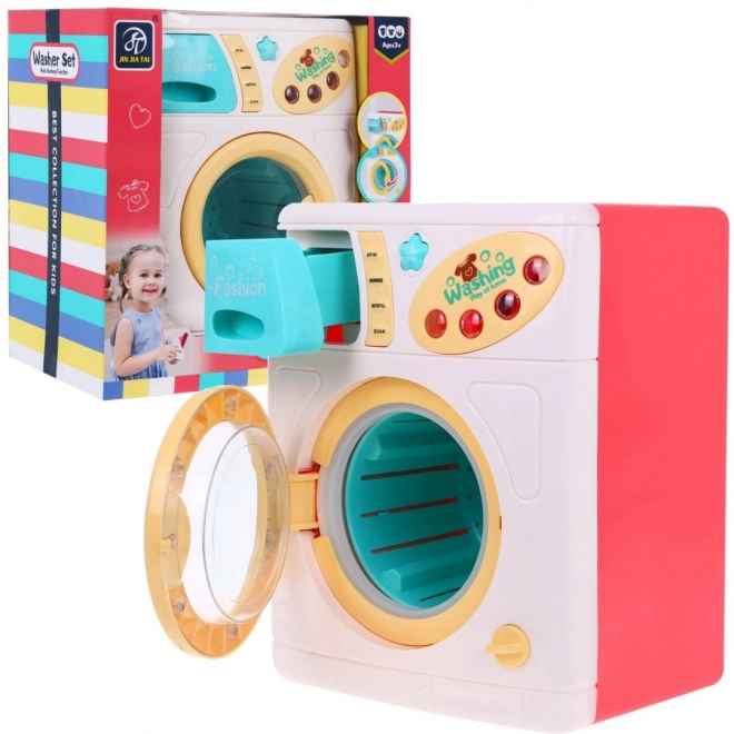 Lavatrice colorata per bambini 3+ con funzione di lavaggio e cassetto per l'acqua