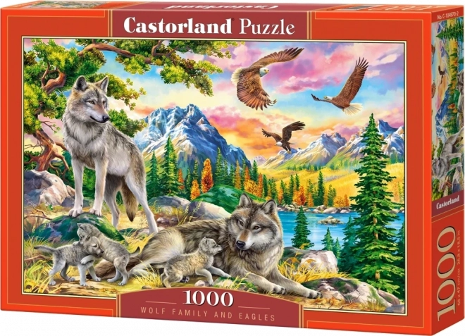 Puzzle famiglia di lupi