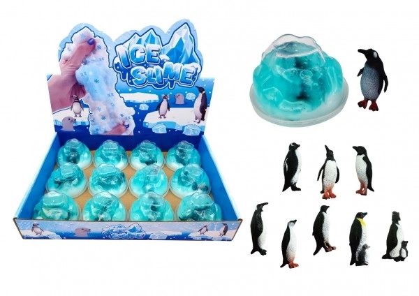 Slime con pinguino giocattolo