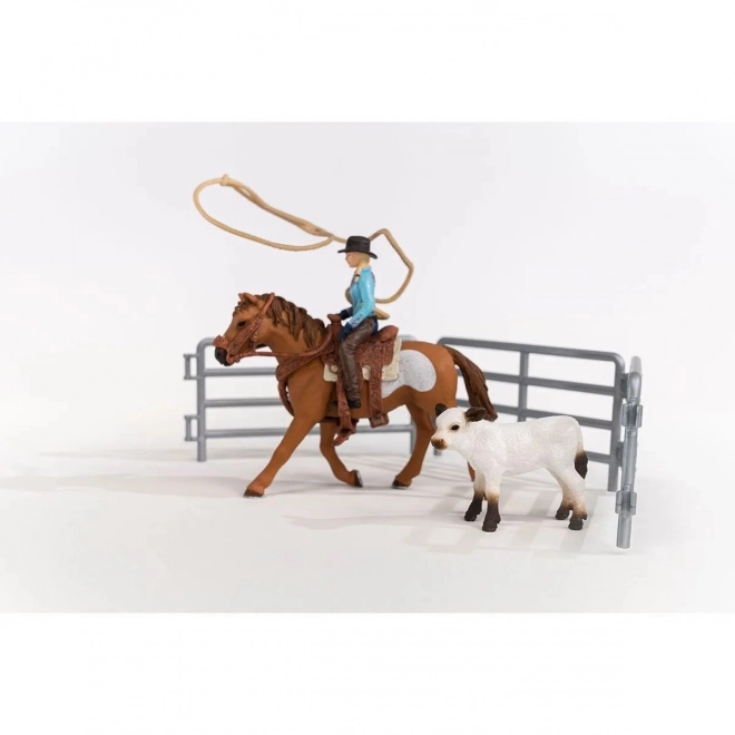 Set figure Cowboy e Cattura con Lazo Farm World