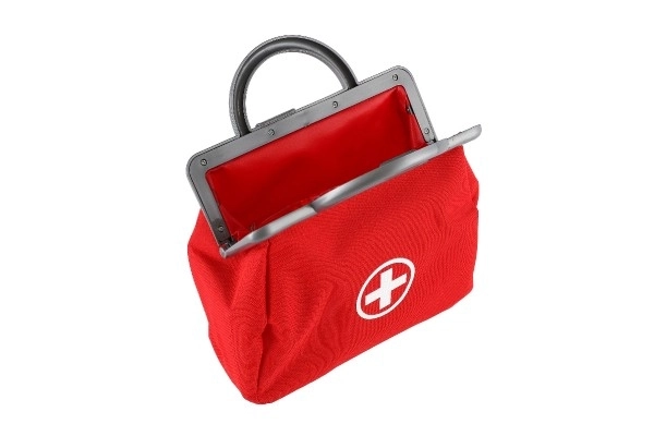 Set medico per bambini con stetoscopio e borsa del dottore